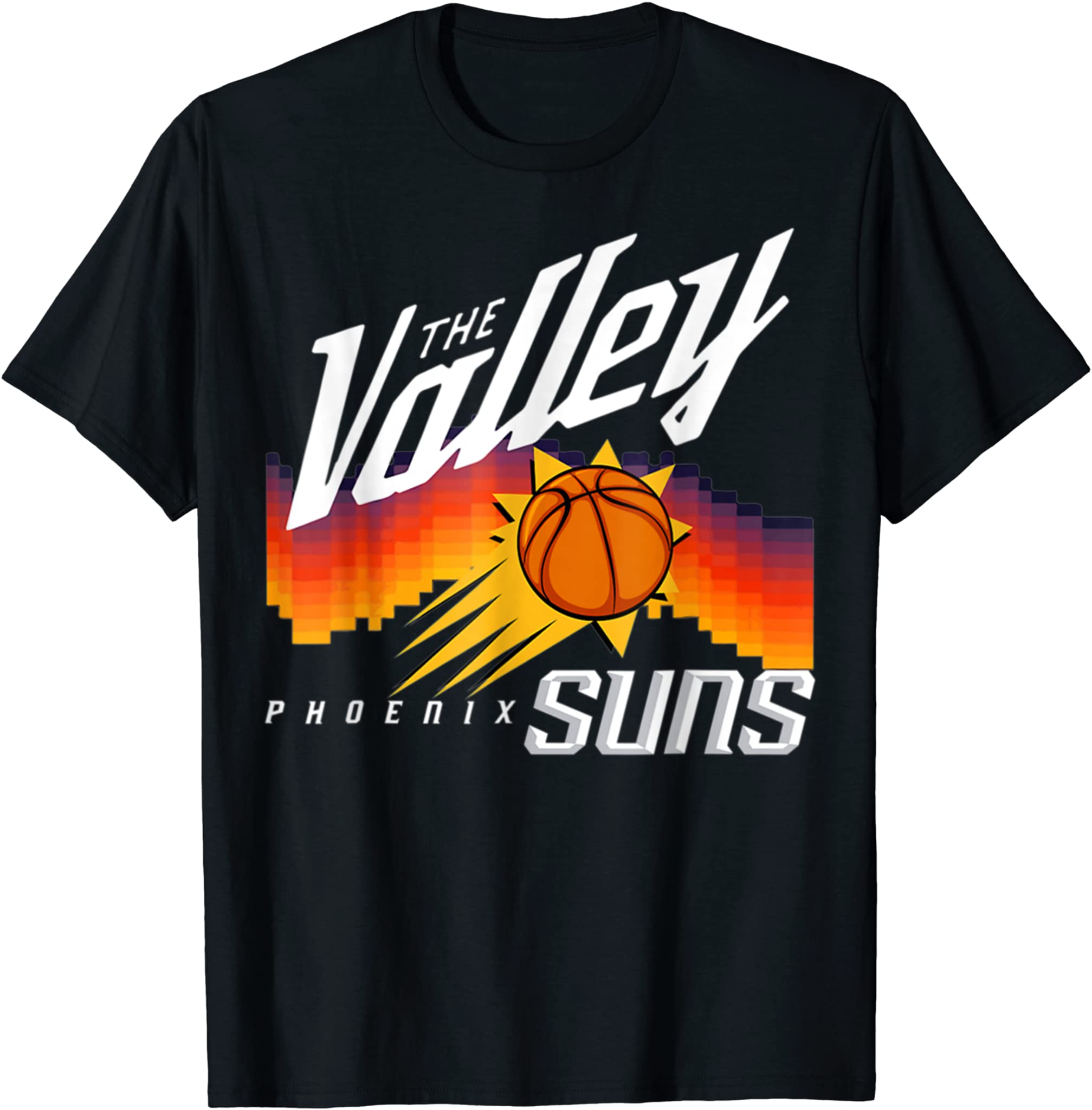 The Valley-Oop Phoenix-Basketball, Retro Sunset Basketball T-Shirt