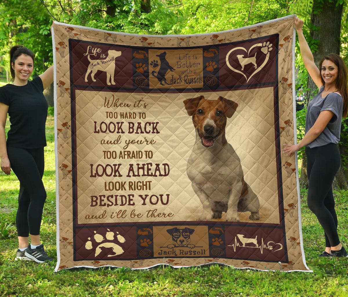 Alway Beside You Jack Russell Quilt Blanket