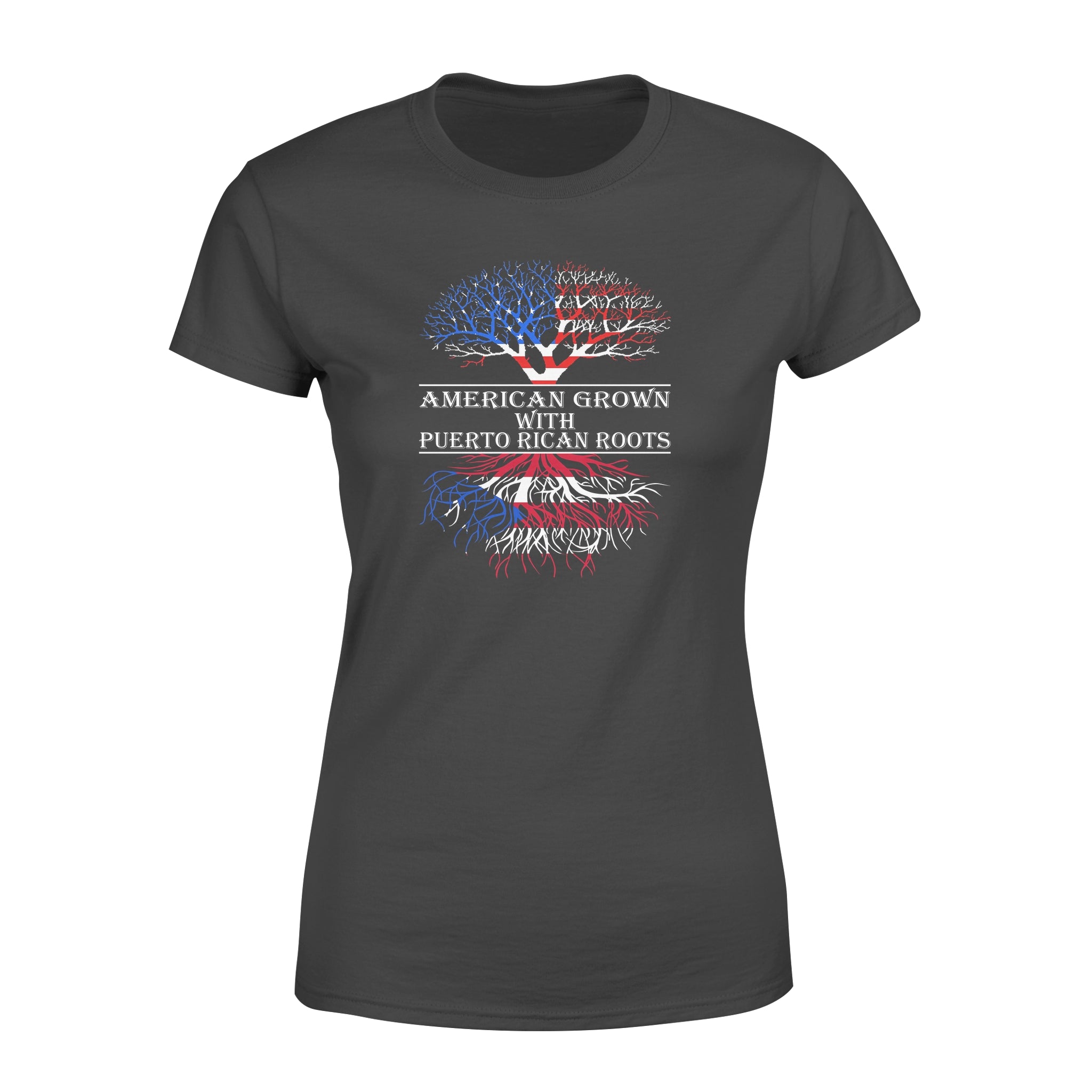 American Grown With Puerto Rican Roots Usa Flag 4th Of July Independence Day – Standard Women’s T-shirt