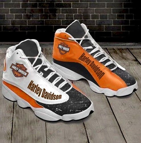 Harley Davision Moto Cycles Air Jordan 13 Customized For Fan Shoes Sport Sneakers