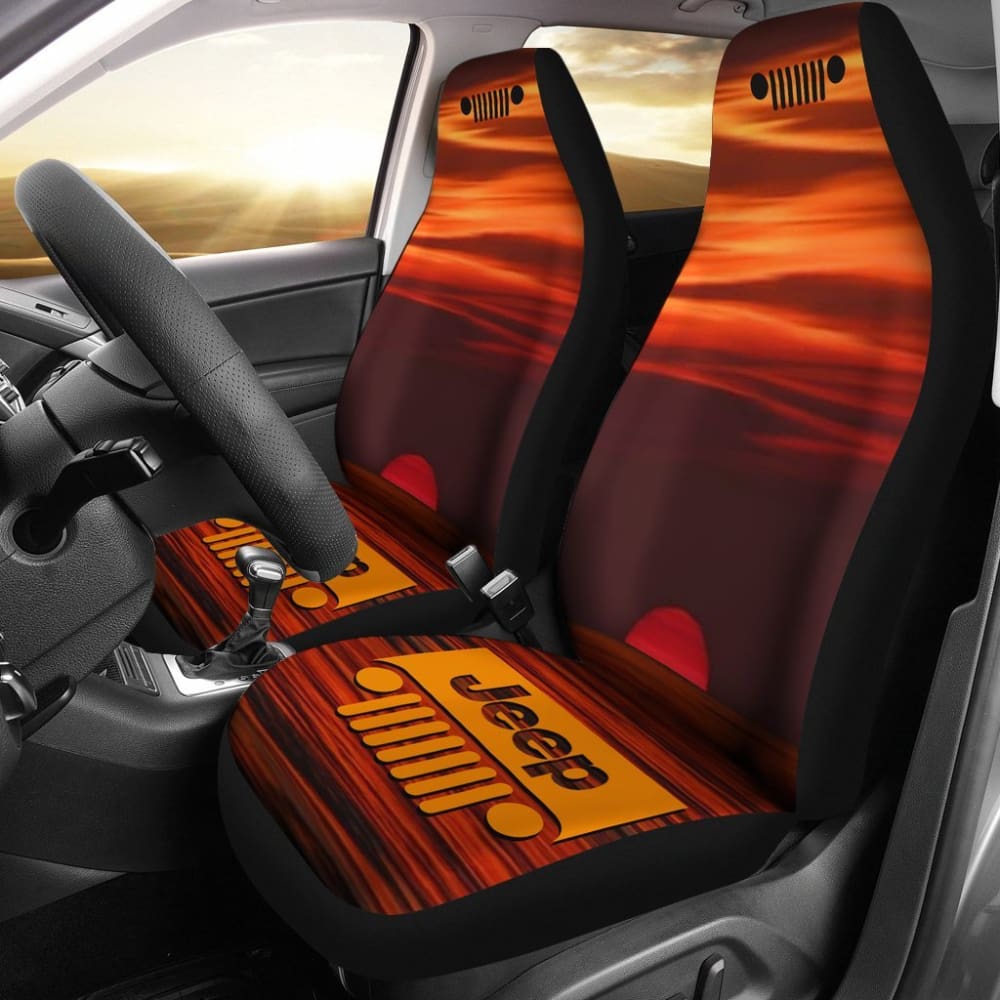 Jeep Grill Seat Cover – Sunset Orange 101819