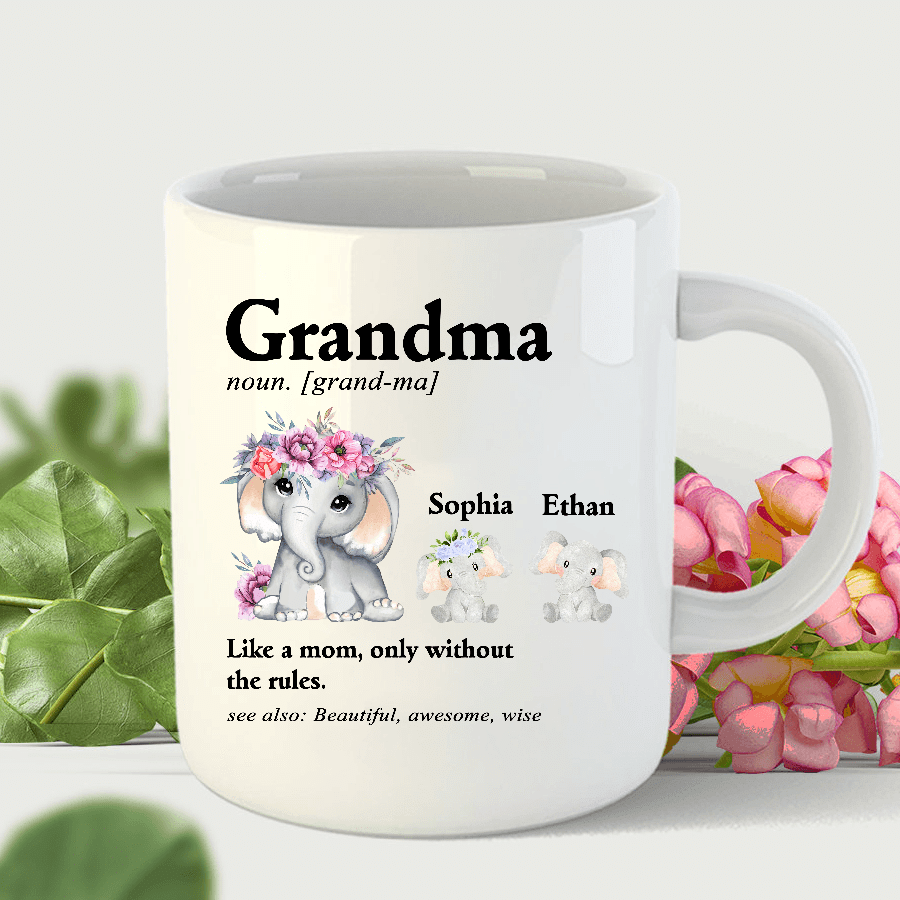 Grandma Definition Cute Elephant Mug