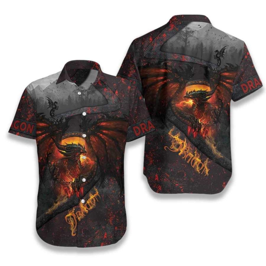 Dragon Fire Art Hawaii Aloha Shirts Ha108716