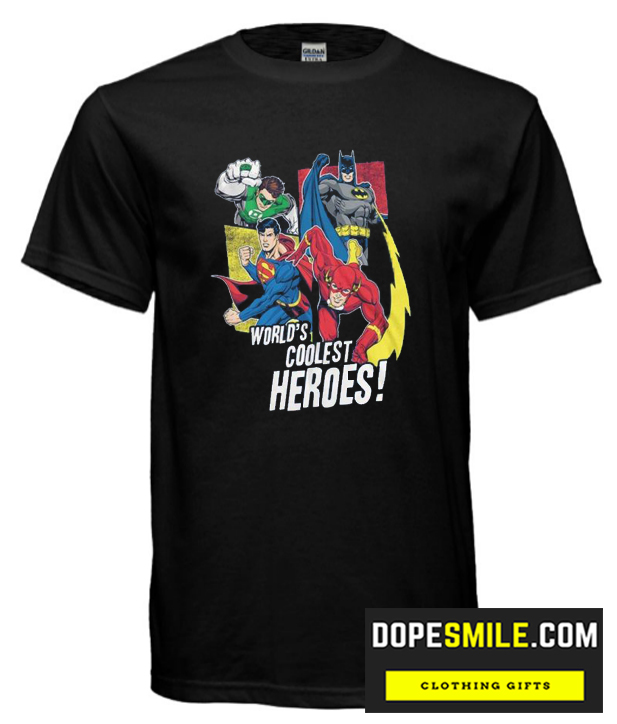 ustice League Coolest Heroes cool t Shirt