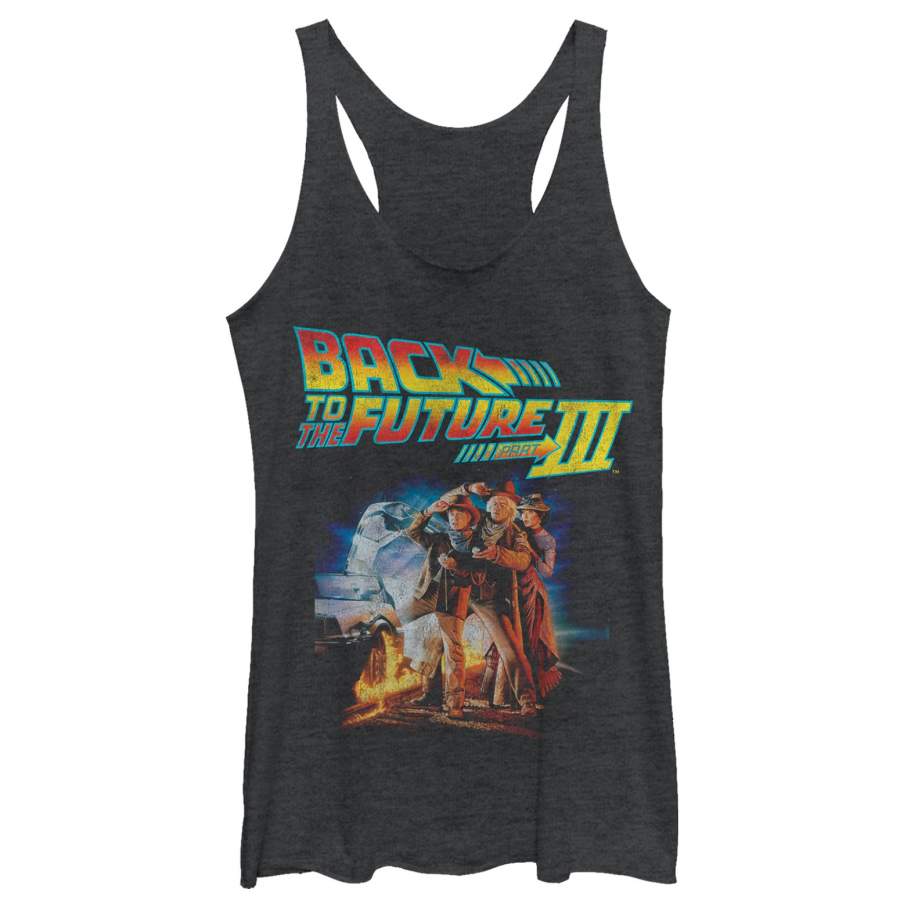 Back to the Future Women’s Part 3 Character Pose  Racerback Tank