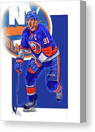 John Tavares New York Islanders Oil Art Series 3 Joe Hamilton Canvas Print