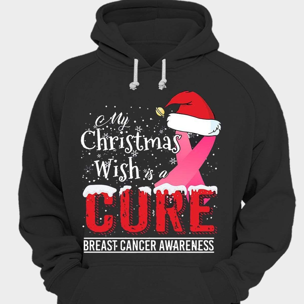 My Christmas Wish Is A Cure Pink Ribbon Breast Cancer Shirts