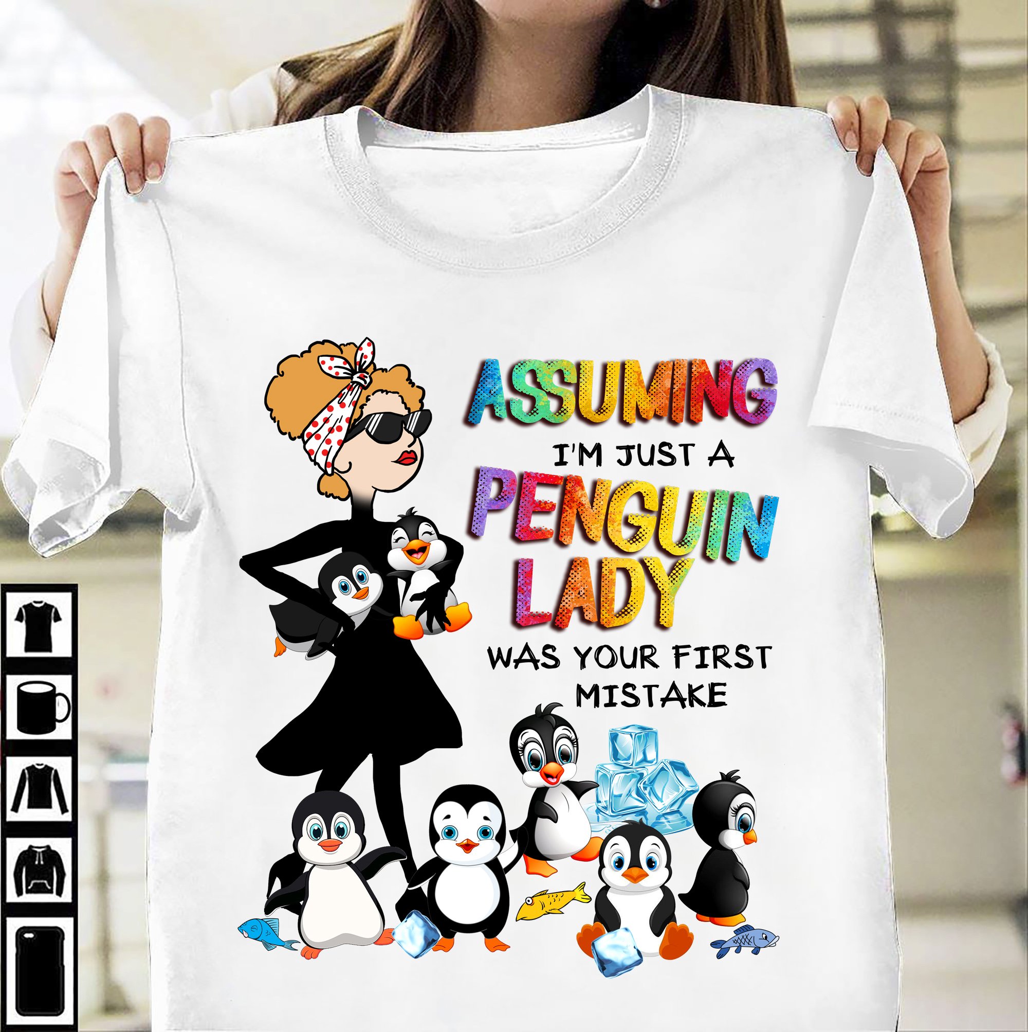 I’m just a penguin lady – Standard T-shirt, ,  gift for you, gift for her, gift for him, gift for penguin lover