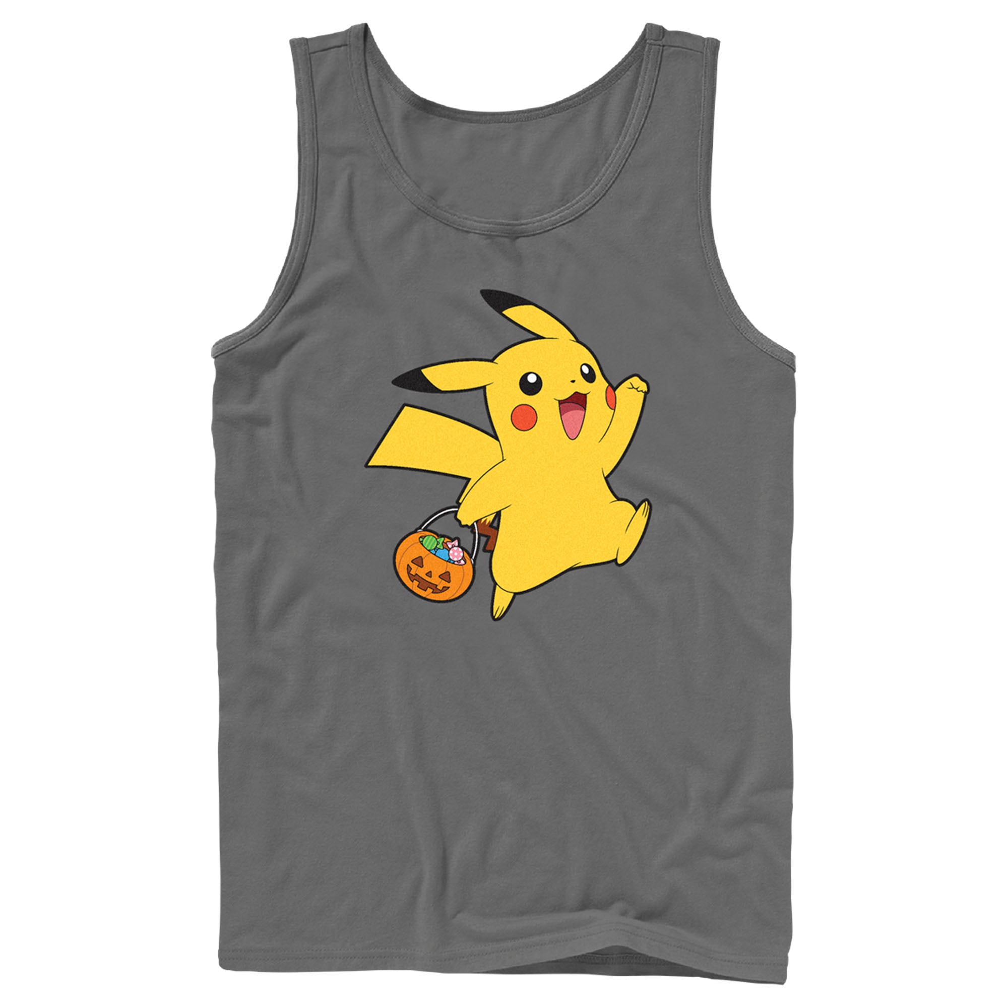 Men’S Pokemon Halloween Trick-Or-Treating Pikachu Tank Top