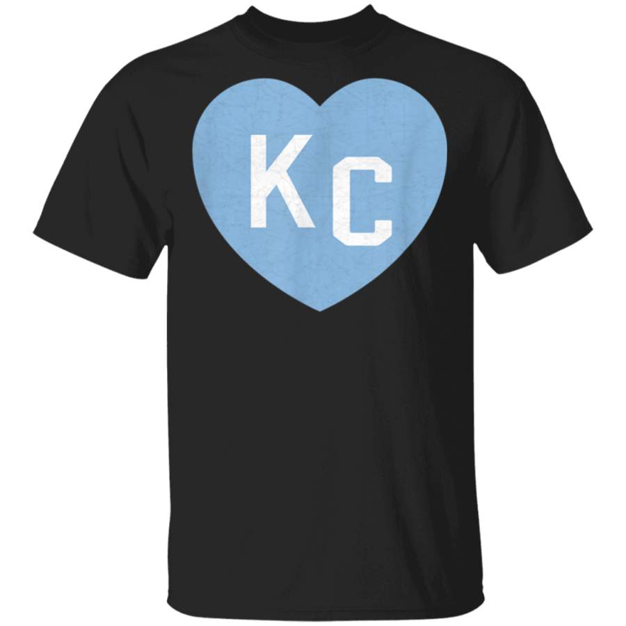 KC Heart Kansas City Powder Blue Kc Hearts Love Letters TShirt