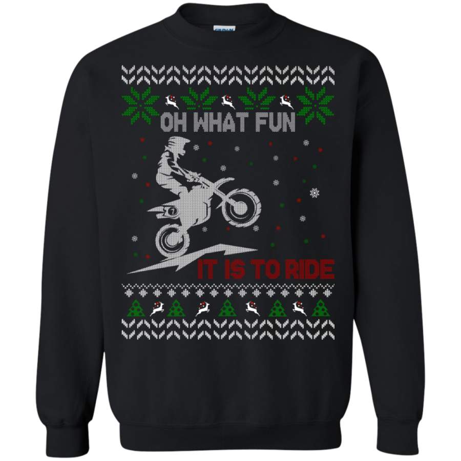 AGR Oh What Fun It Is To Ride Motorcycle Sweatshirt