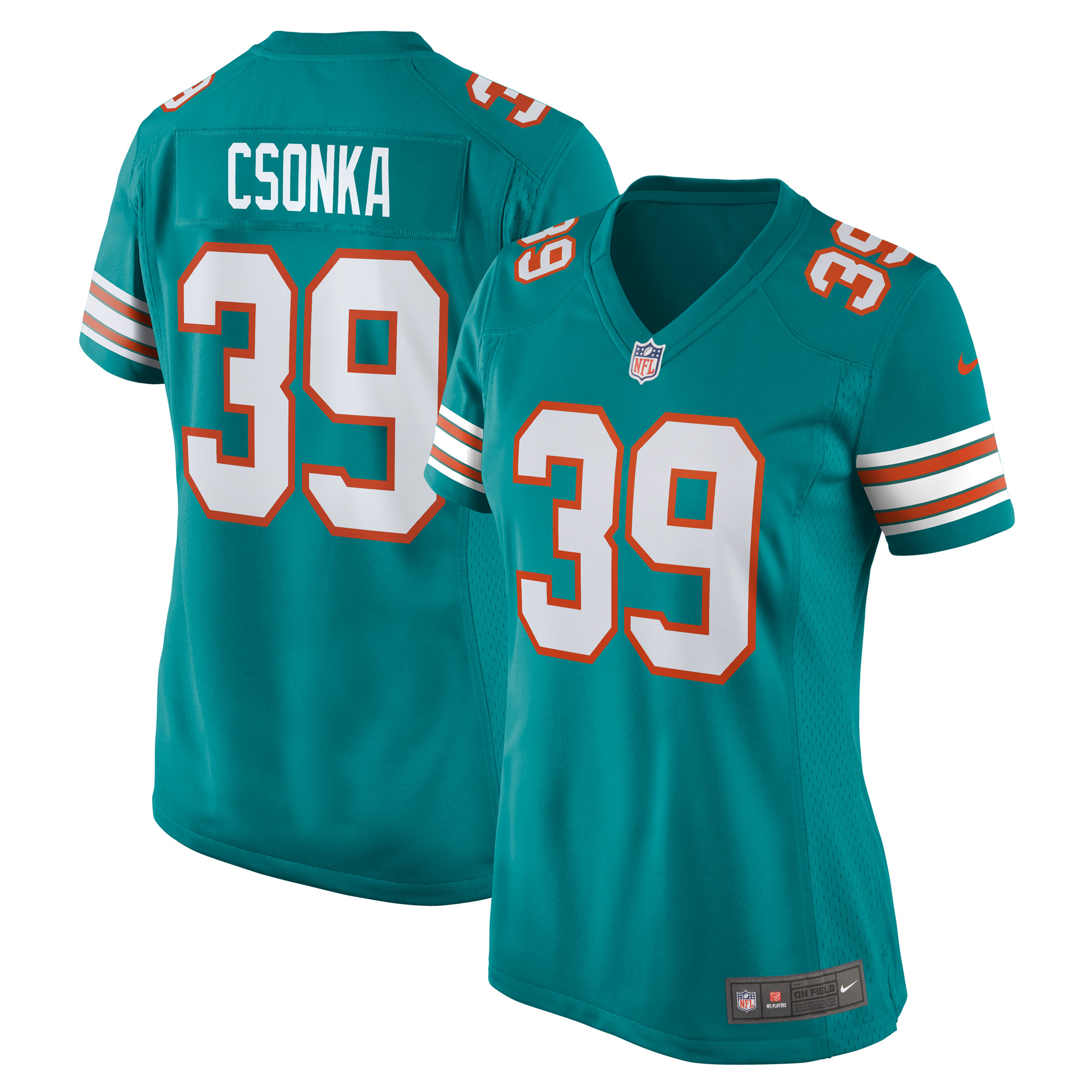 Larry Csonka Miami Dolphins Women's Retired Player Jersey – Aqua