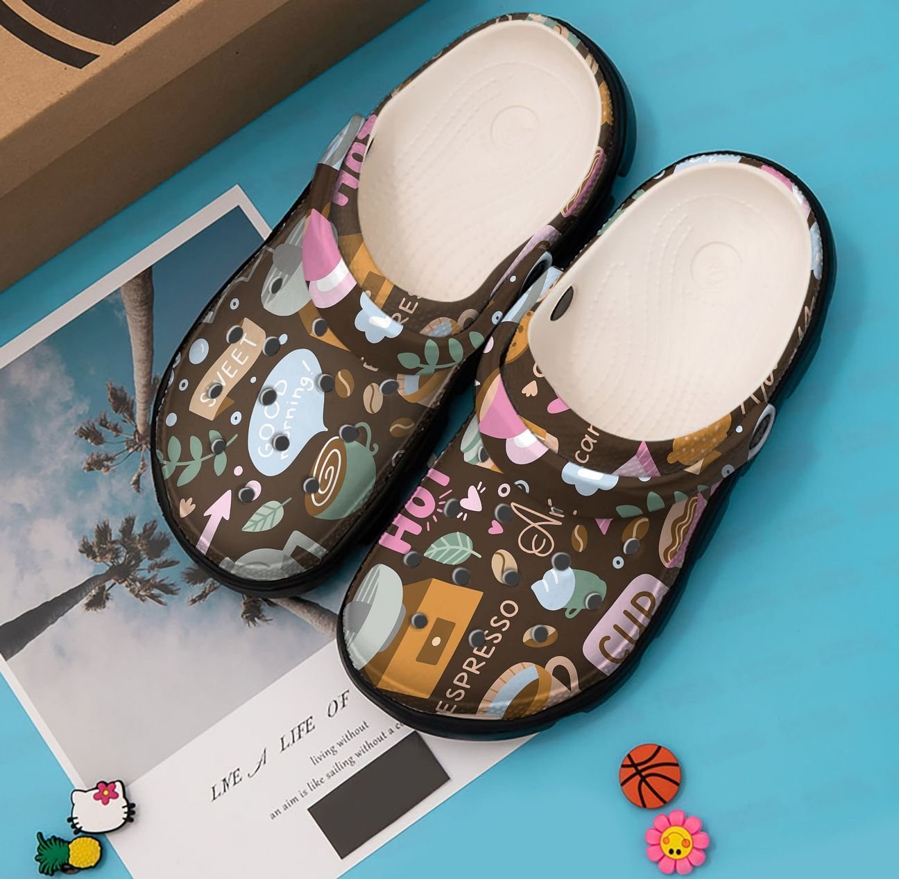 Coffee Personalized Clog, Custom Name, Text, Color, Number Fashion Style For Women, Men, Kid, Print 3D Espresso