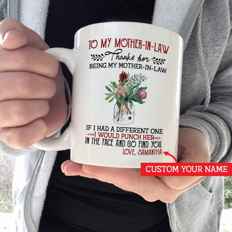 Famth – custom to my mother-in-law thanks – mug gift for mom coffee mug