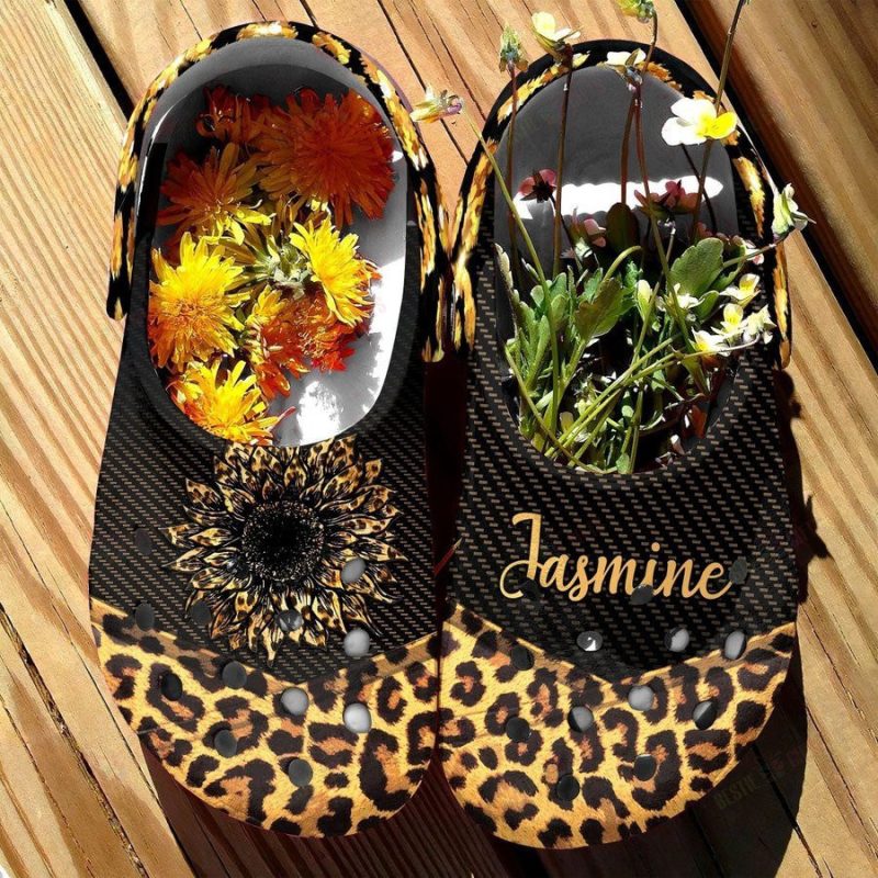 Cheetah Sunflower Leopard Shoes clogs Gifts For Mothers Day