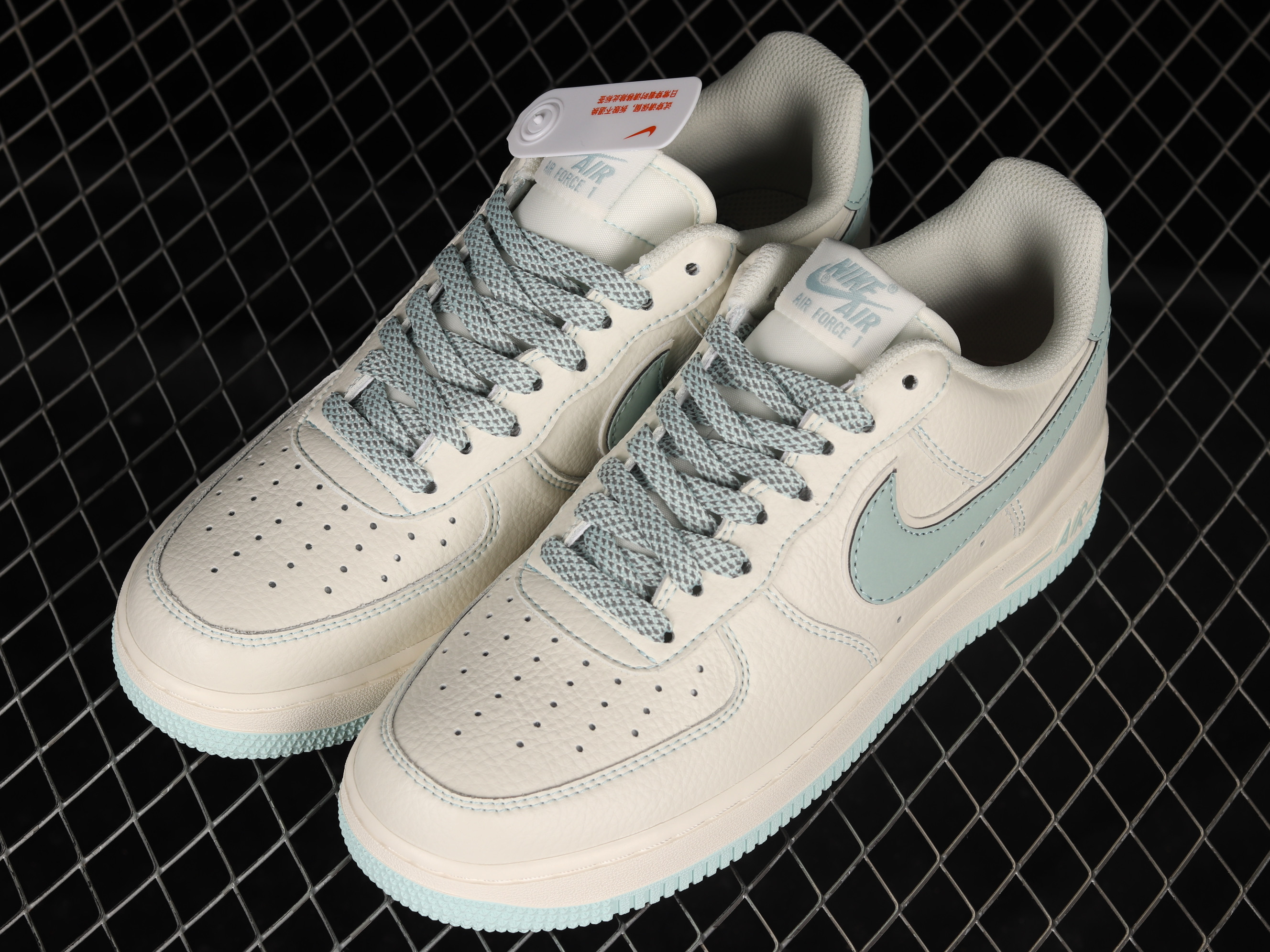 Nike Air Force 1 Low 07 Beige Sky Blue Shoes Sneakers SNK951385317