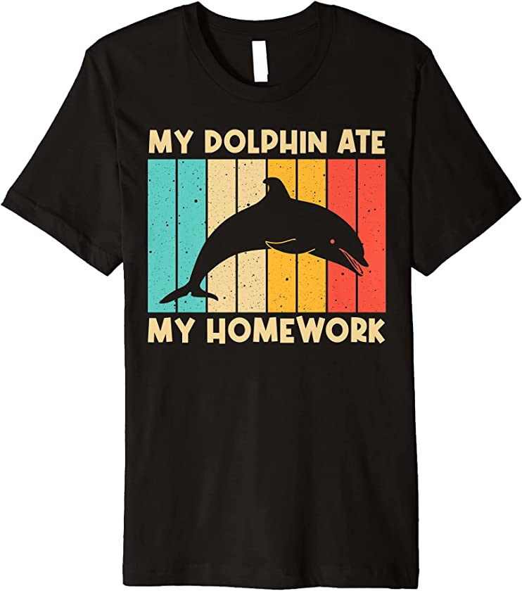 Cool Dolphin For Kids Boys Dolphins Beluga Whale Sea Animal Premium T-Shirt