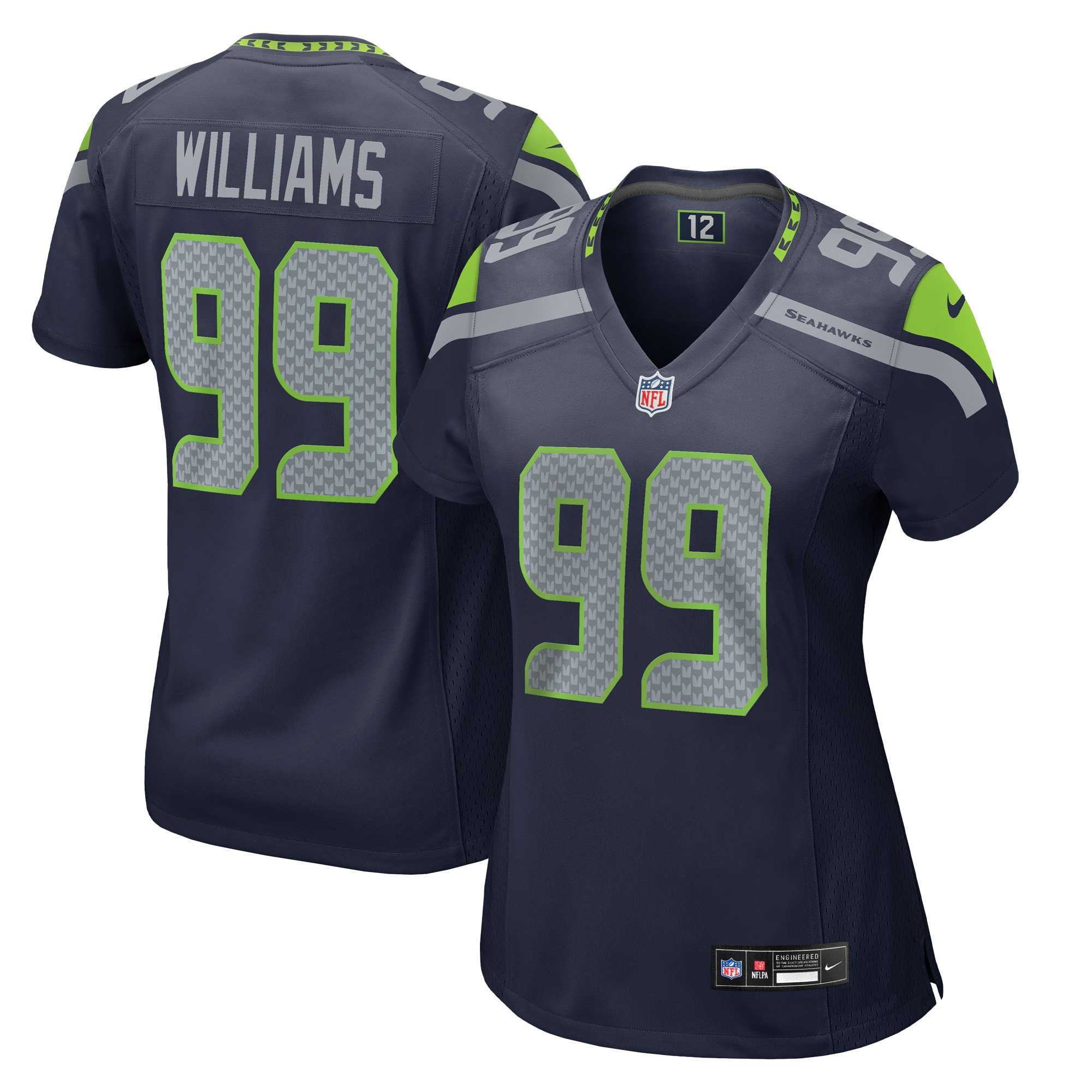 Women’s Seattle Seahawks Leonard Williams College Navy  Game Jersey