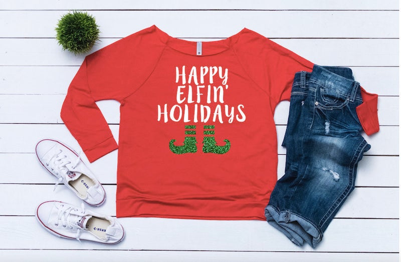 Sweater For Ugly Sweater Party, Funny Sweater, Elf Sweater, Women’S Christmas Outfit,Women’S Holiday Top,Cute Christmas Top,Xmas Shirt