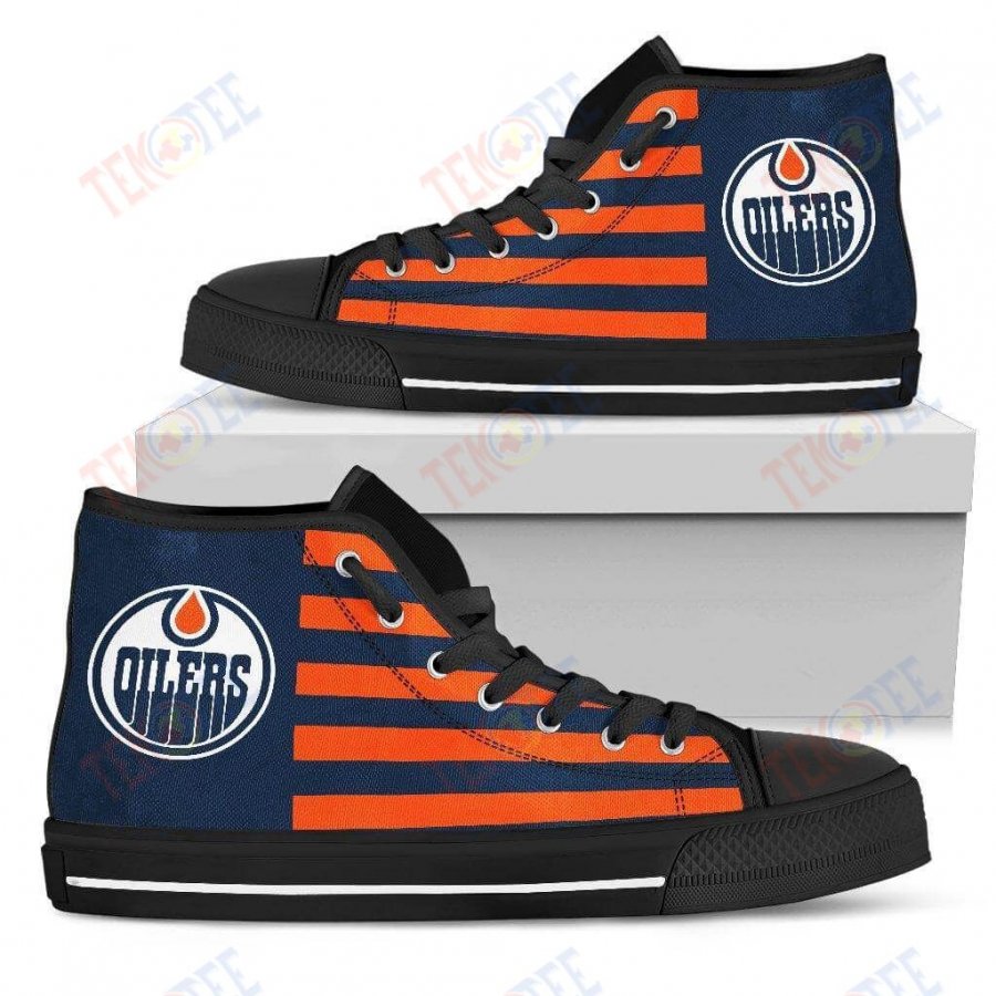 Mens Womens Edmonton Oilers High Tops Shoes 3D Printable Mens Sports Shoes TMT746