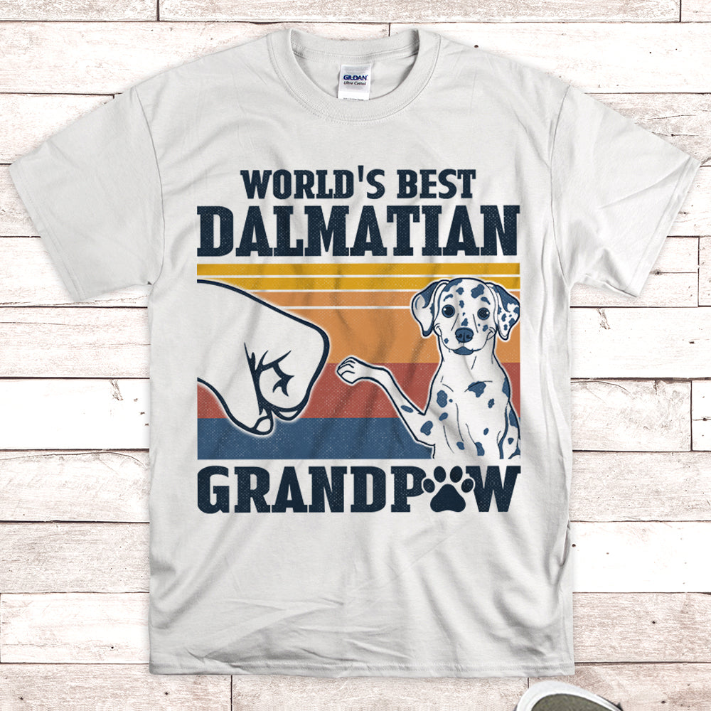 World’S Best Dalmatian Grandpaw Shirts Gift For Dalmatian Grandpa M0402 Nh95