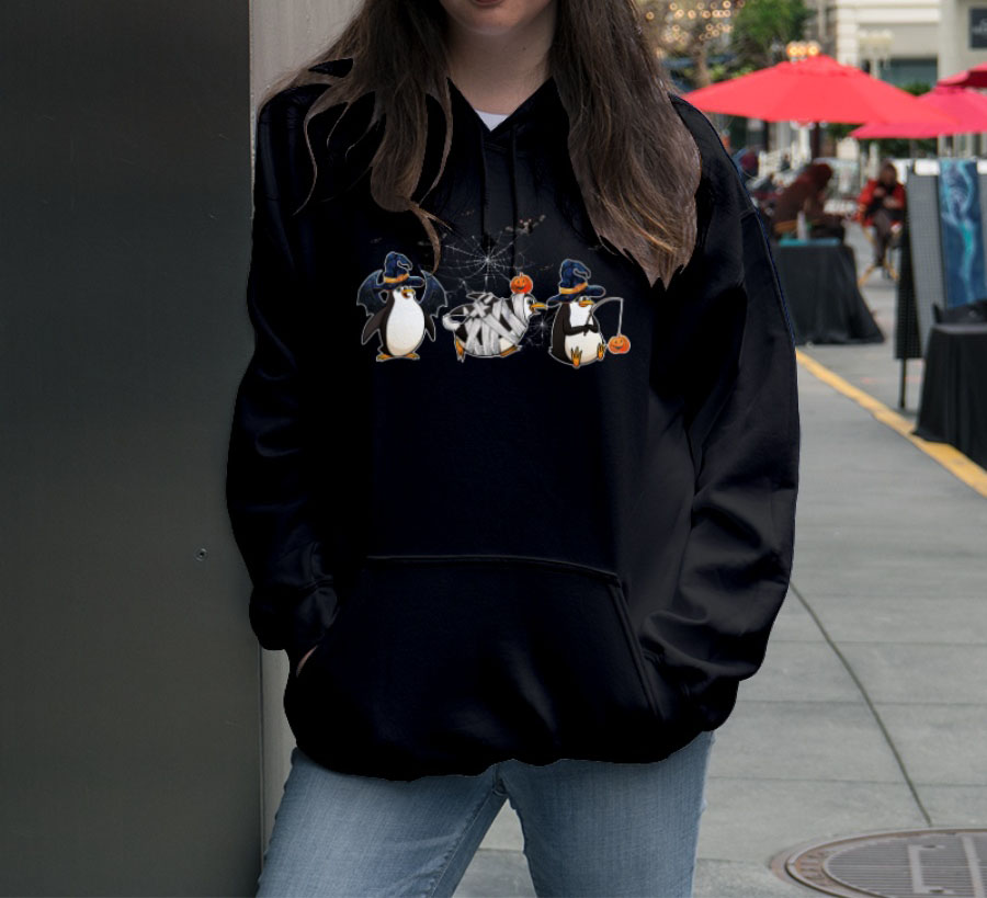 Penguin Style On Halloween Hoodie