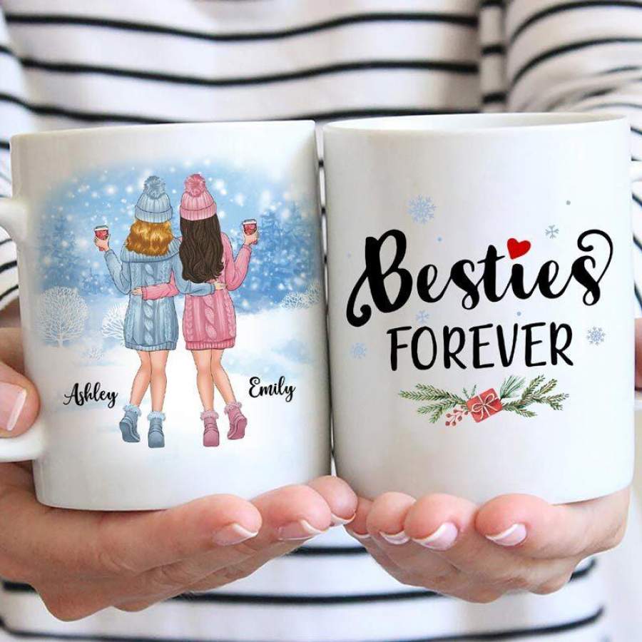 Winter Besties Snow Personalized Mug