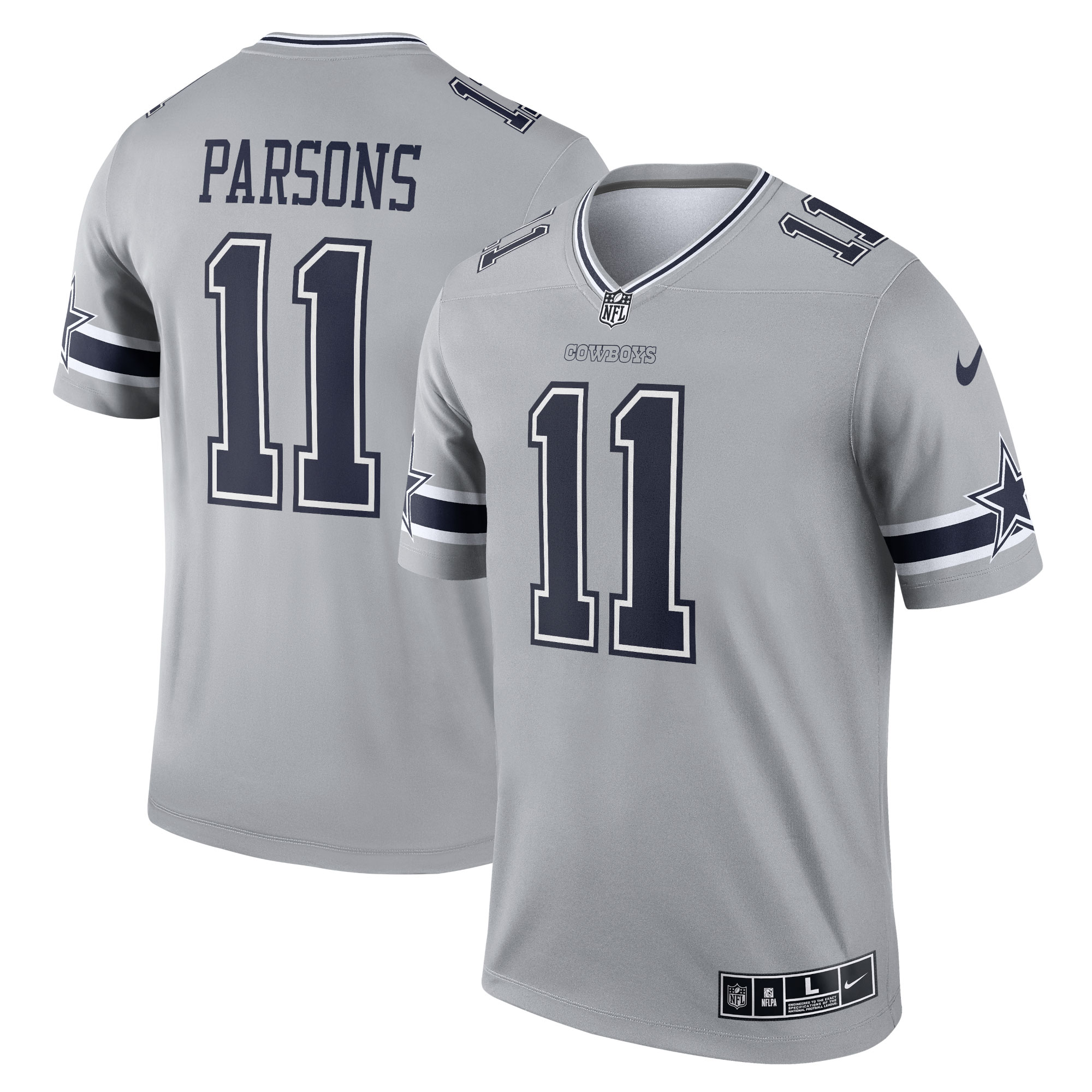 Micah Parsons Dallas Cowboys Inverted Legend Player Jersey – Gray