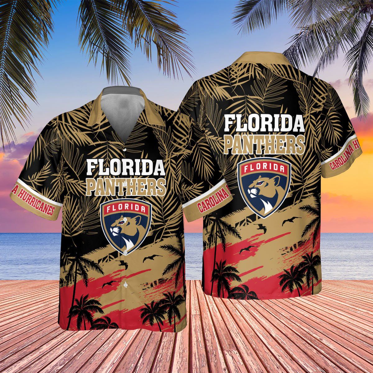 Exclusive Florida Panthers Hawaiian Aop Shirt