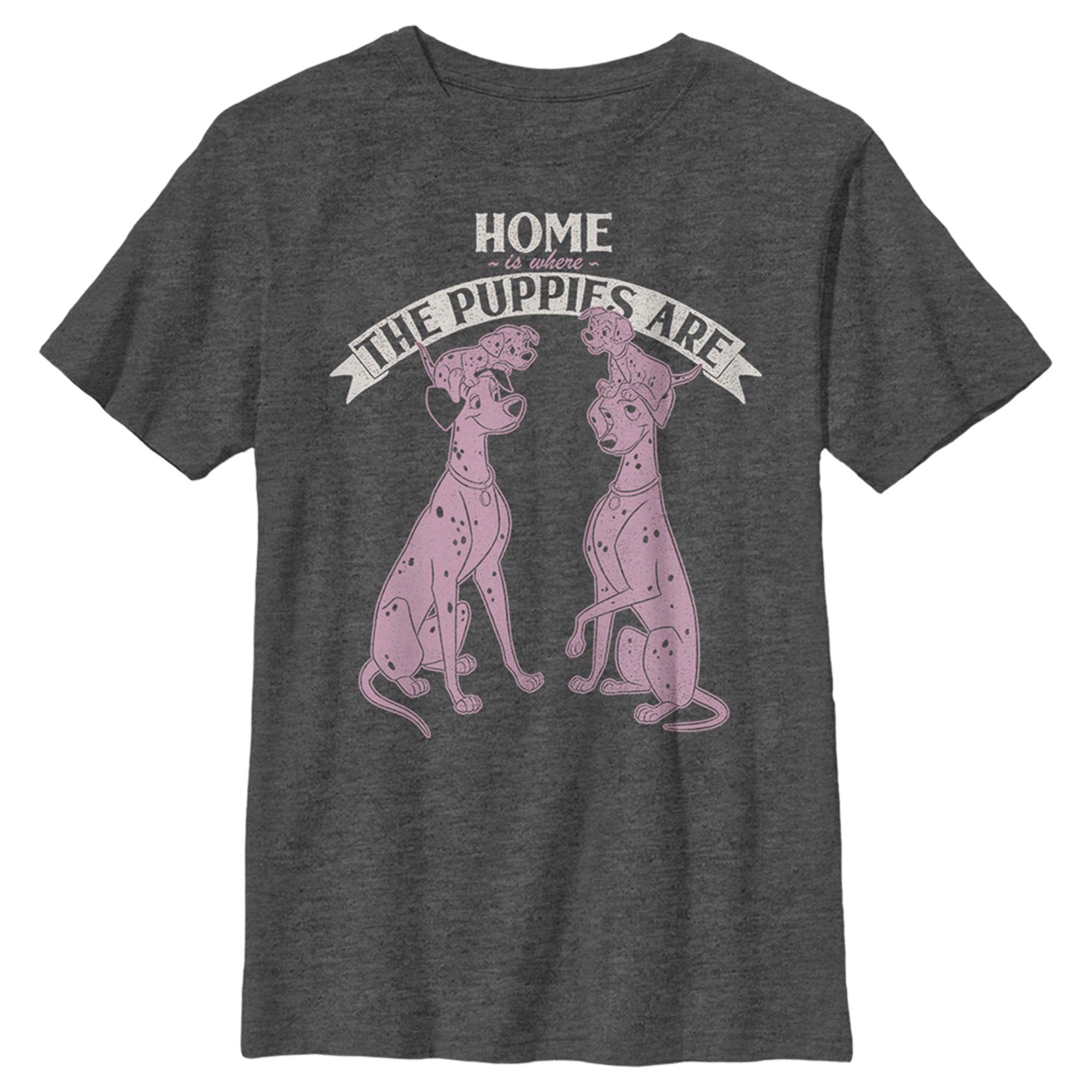 Boy’S One Hundred And One Dalmatians Home Is Where The Puppies Are T-Shirt