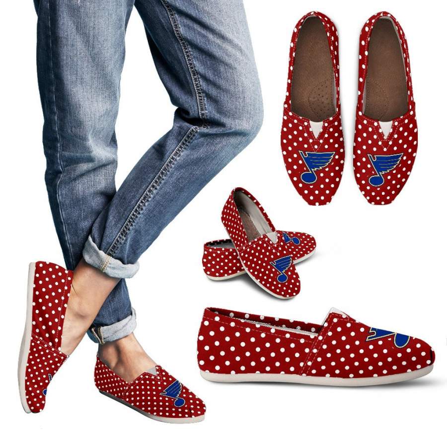 Red Valentine Cosy Atmosphere St. Louis Blues Casual Shoes ver 2