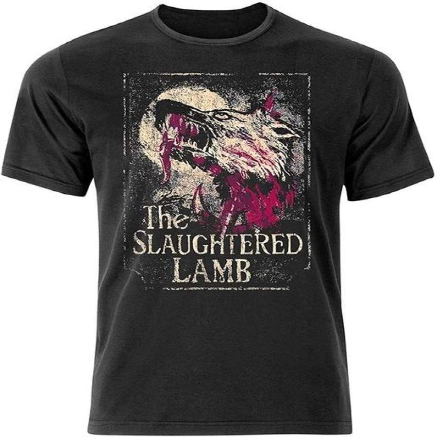 Mens American Werewolf In London Slaughtered Lamb Pub/inn Logo Horror Movie Fashion T-Shirt