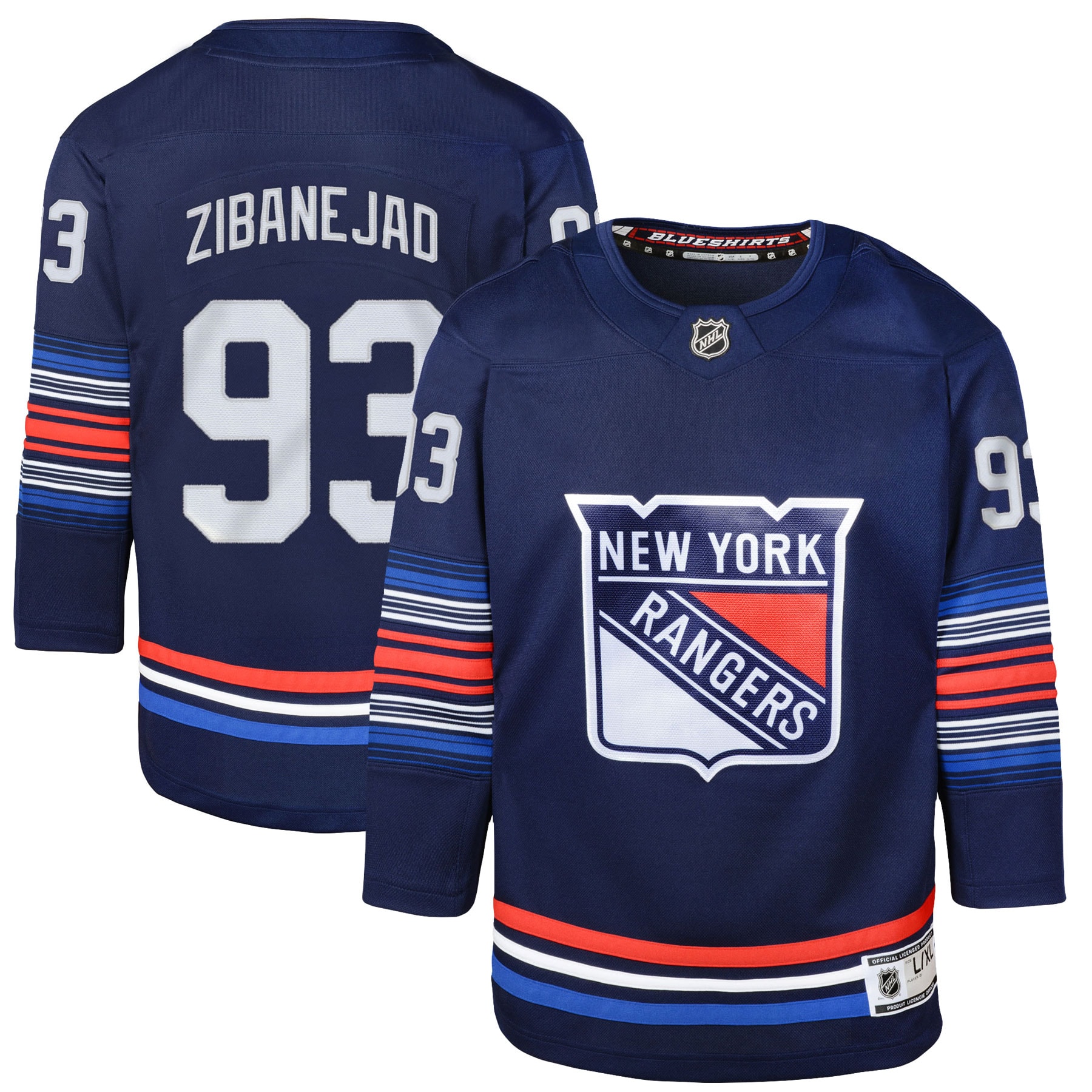 Mika Zibanejad New York Rangers Youth Alternate Premier Player Jersey – Navy