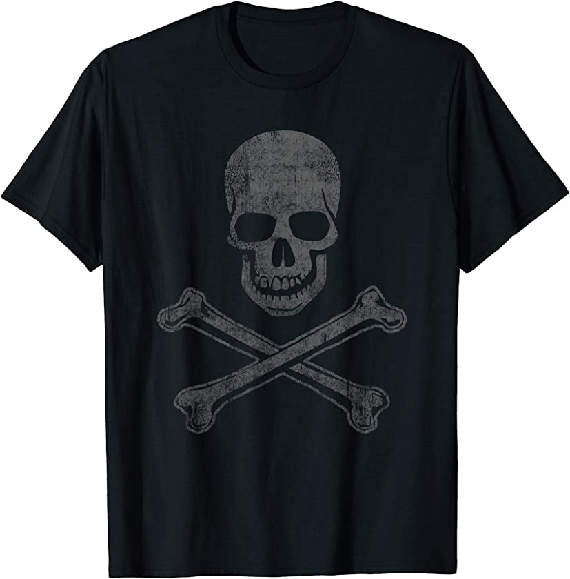 Vintage Pirate Flag Skull Birthday For Dad Gift T-Shirt