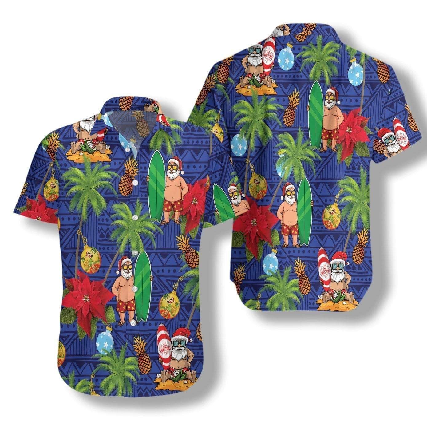 Cover Your Body With Amazing Merry Christmas Santa Claus Hawaii Aloha Shirts Ha56190