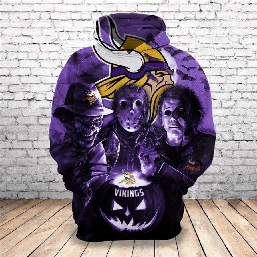 Minnesota Vikings Hoodie 3D Style1882 All Over Printed