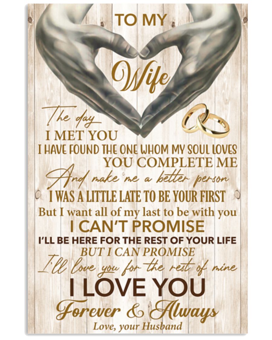 To Wife The Day I Met You Whom My Soul Loves Vertical Canvas And Poster | Gift For Wife | Valentine Gift