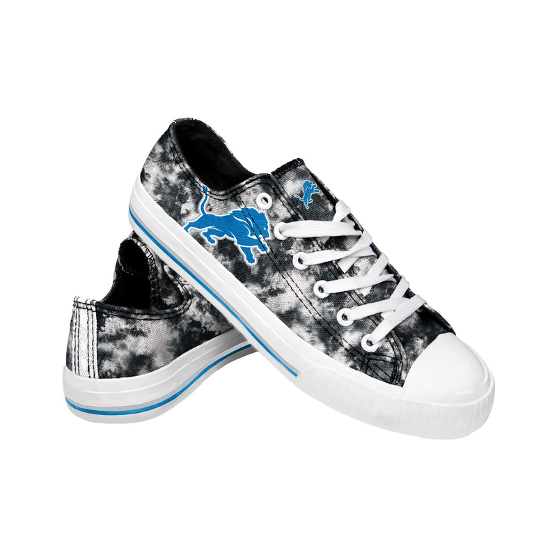 Detroit Lions NFL Womens Low Top Tie-Dye Canvas Shoes