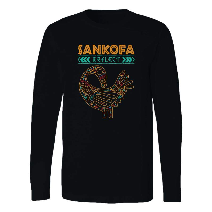 Sankofa African Bird Symbol For Black History Month Long Sleeve T-Shirt