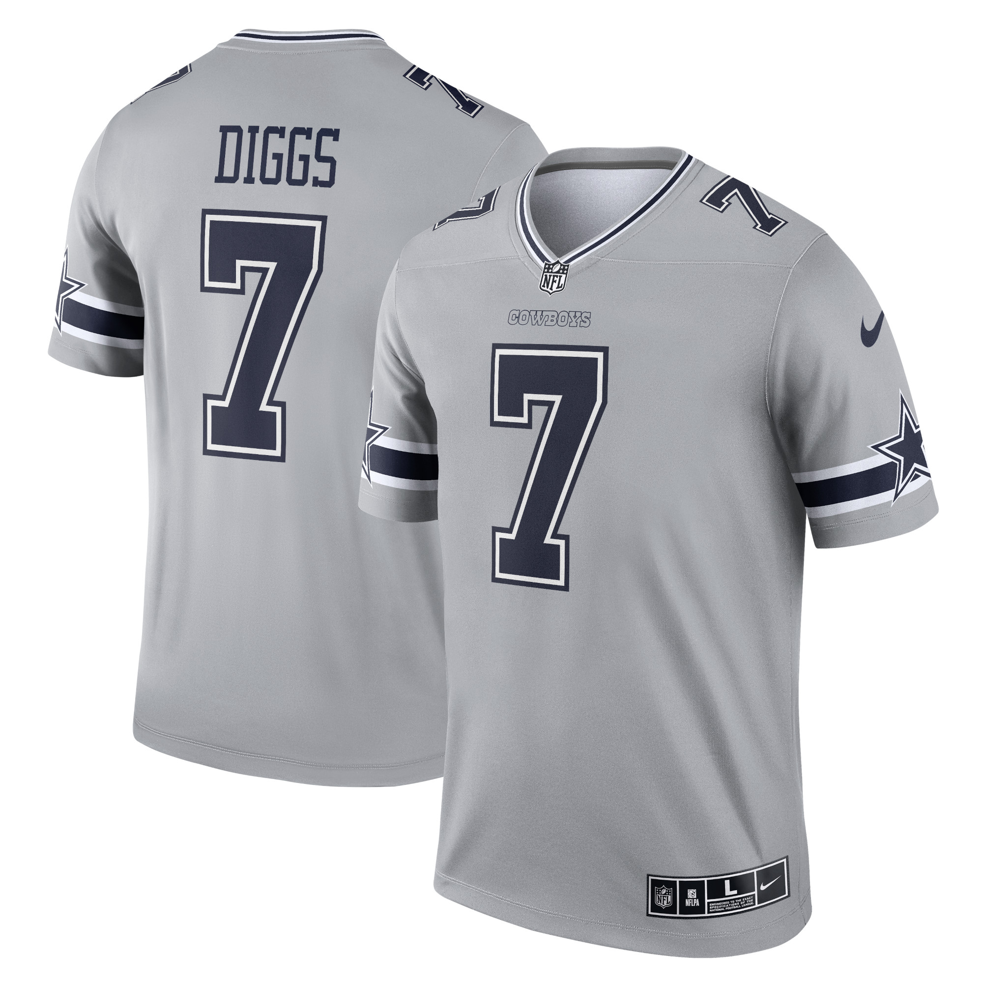 Men’s Dallas Cowboys Trevon Diggs Gray Inverted Legend Jersey