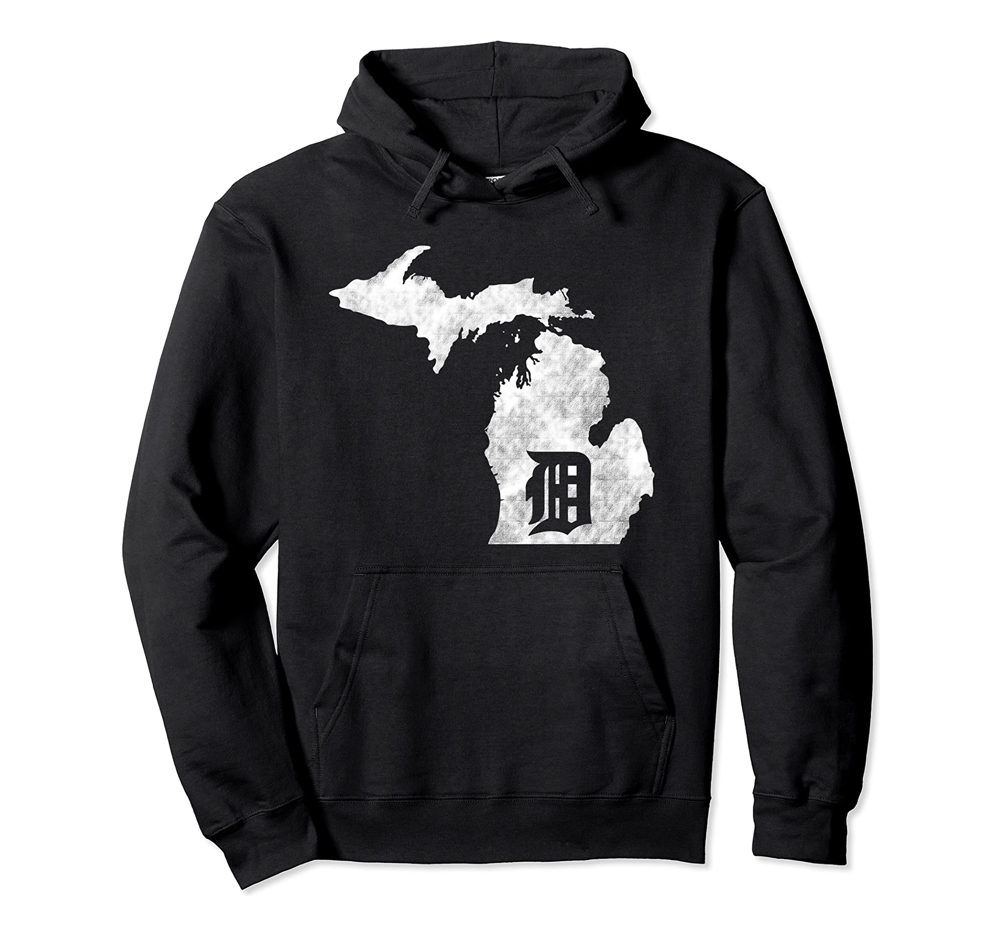 Detroit Michigan – Motor City, Midwest “D” Mitten Hoodie