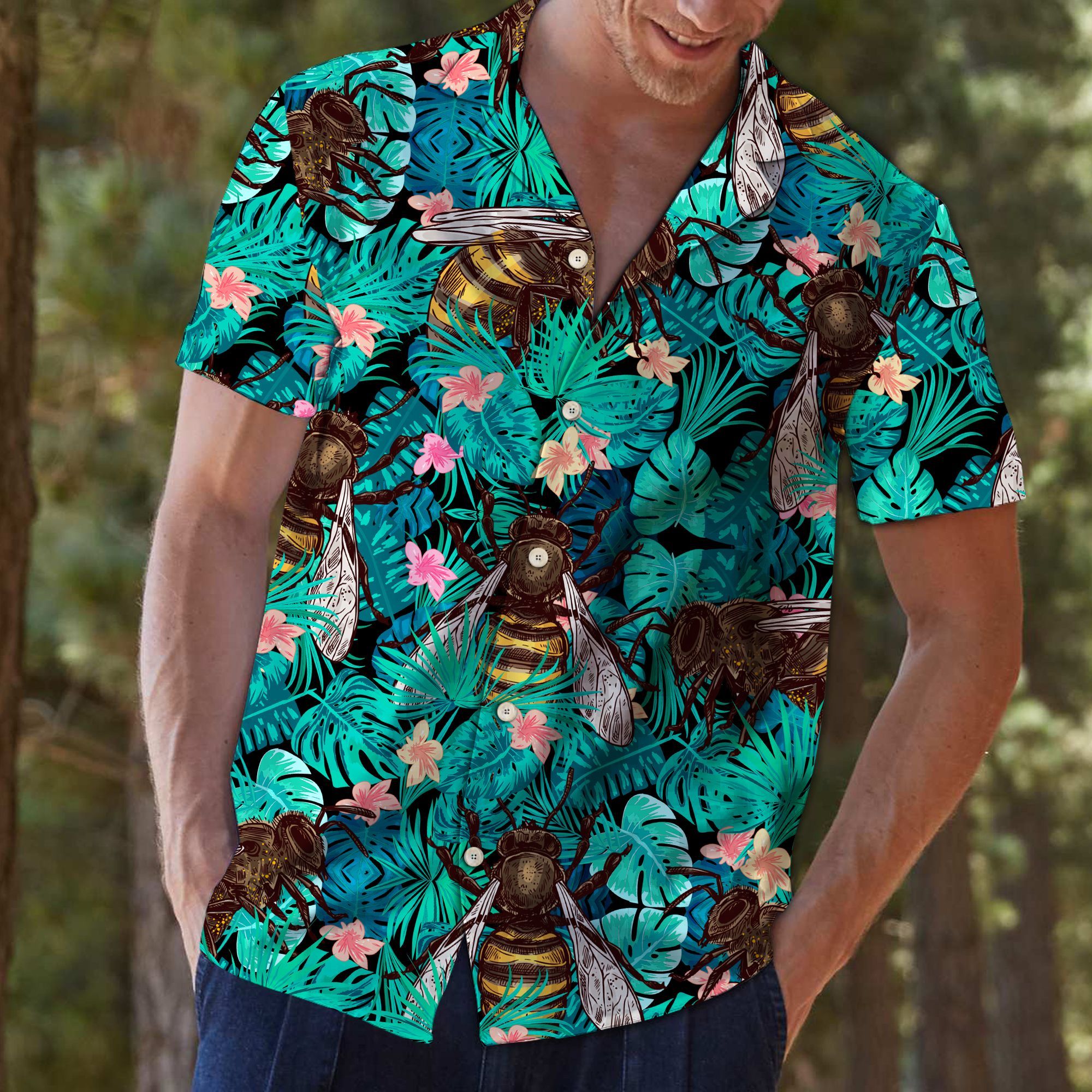 Bee Tropical Hawaii Shirt For Hawaii Aloha Ha29937