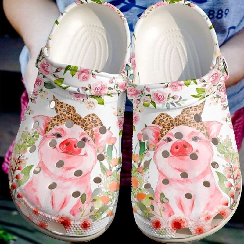 Farmer Pig Leopard clog Shoes 2