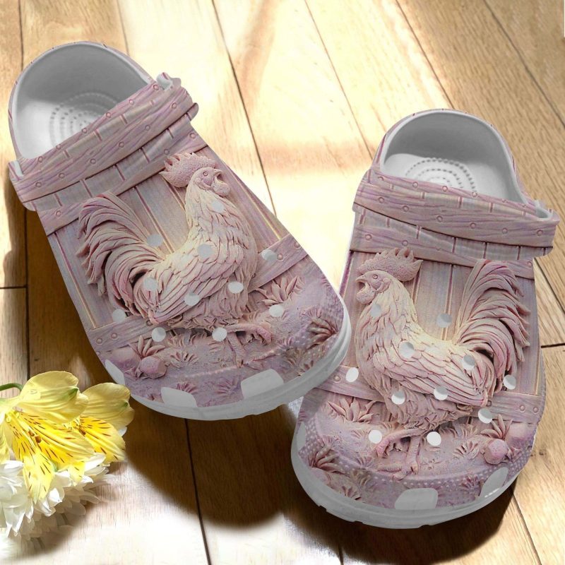 Small Pink Chicken clogs Shoes For Mother Day