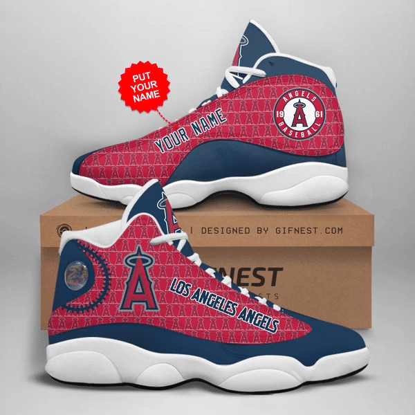 Personalized Los Angeles Angels Design Air Jordan 13 Printing Shoes Sneaker