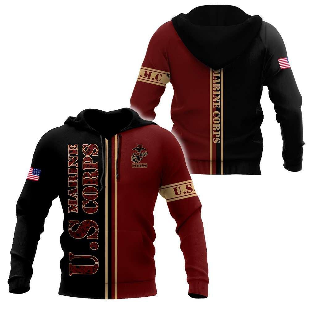 BeKingArt 3D Veteran US Marine Corps