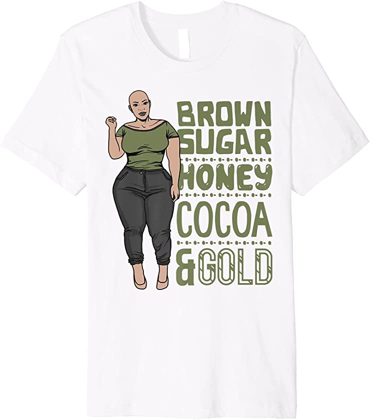 Brown Sugar Honey Cocoa Black Queen Plus Size Women Girls Premium T-Shirt