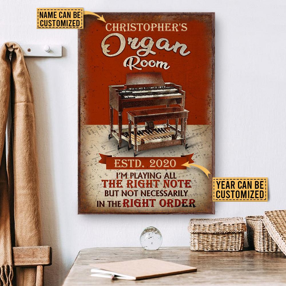 Aeticon Gifts Personalized Organ Im Playing All The Right Note Canvas Mom Dad Gift Home Decor