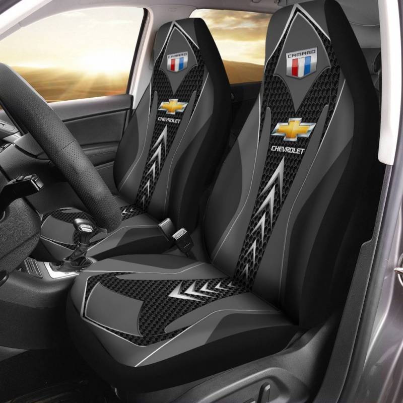 Chevrolet Camaro NCT Car Seat Cover (Set of 2) Ver 1 (Black)