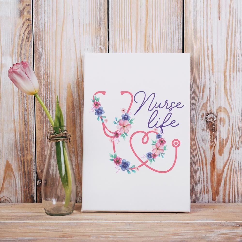 Nurse Life Flower Gifts For Nurse Matte Canvas